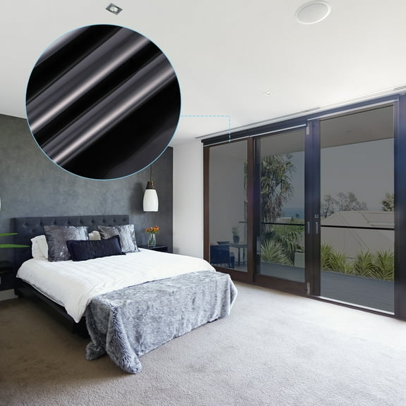 Raindrops Black Window Film for UV , Light-Blocking Privacy Film, Easy Application for Home and Office, 1 Piece