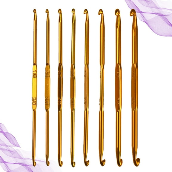 Raindrops 8Set Crochet Hooks Set Crotchet Hook For Beginners School Projects Golden