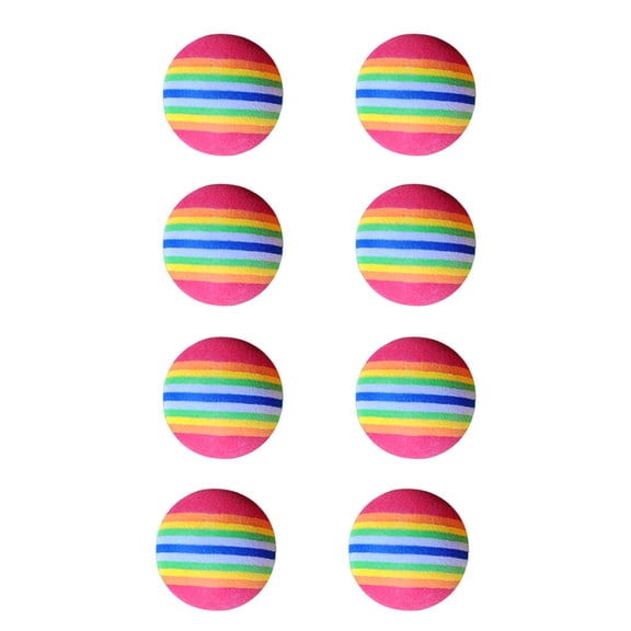 Raindrops 8pcs 38mm Rainbow EVA Ball Practice Indoor Training Aid Training Ball (Colorful)