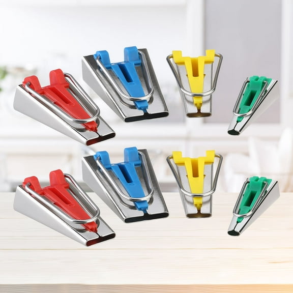 Raindrops 8pcs Fabric Bias Binding Tape Maker Plastic Tool for Quilting Sewing Crafting with Automatic Fabric Folding