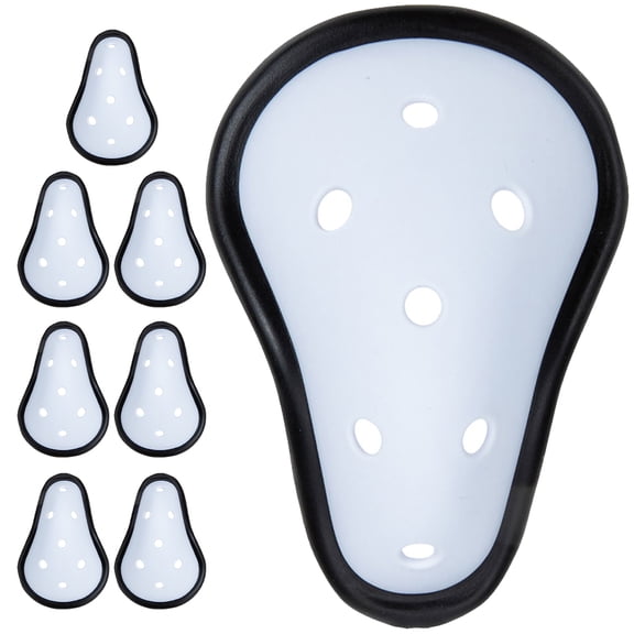 LABRIMP 8Pcs Groin Guard MMA White EVA Breathable Pad For Taekwondo Events