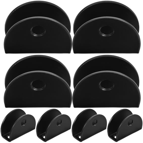Raindrops 8pcs Mirror Clip Semicircle Glass Shelf Bracket Floating Shelf Clamp Mirror Hook Size