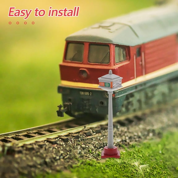 Raindrops Model Train Accessories Set, 8 Pieces Assorted Color Plastic for Realistic Train Scenery and Layouts