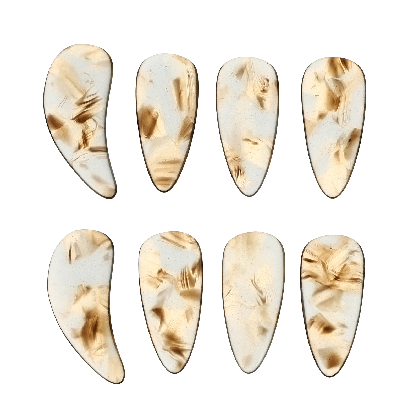 Raindrops 8pcs Pro Guzheng Nails Finger Picks for Erhu Guqin Lute