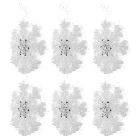 Raindrops 8-Piece White Snowflake Decorations for Winter Holidays and Outdoor Party Events
