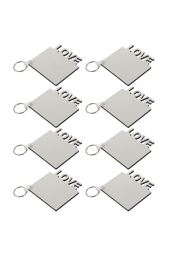 8-Pack Sublimation Blank Keychains for DIY Crafts, Ideal for Mother's Day and Father's Day Personalized Gifts