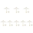 thumbnail image 1 of Raindrops 8pcs Wedding Photography Prop Decorative Embroidery Parasol Bride White Lace Umbrella, 1 of 8