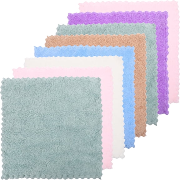 Raindrops 8Pcs Kitchen Towels Soft Superfine Fiber Multipurpose Towels for Home in Mixed Colors