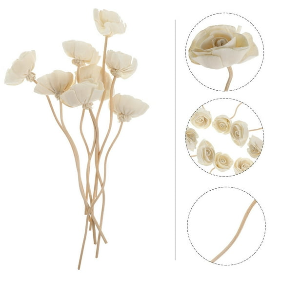 Raindrops Rattan Diffuser Sticks White 9Pcs Bathroom