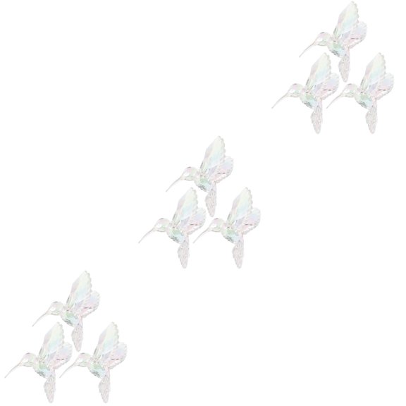 FOMIYES Set of 9 Vivid Acrylic Hummingbird Ornaments, Flying Bird Ceiling Decorations for Home and Office