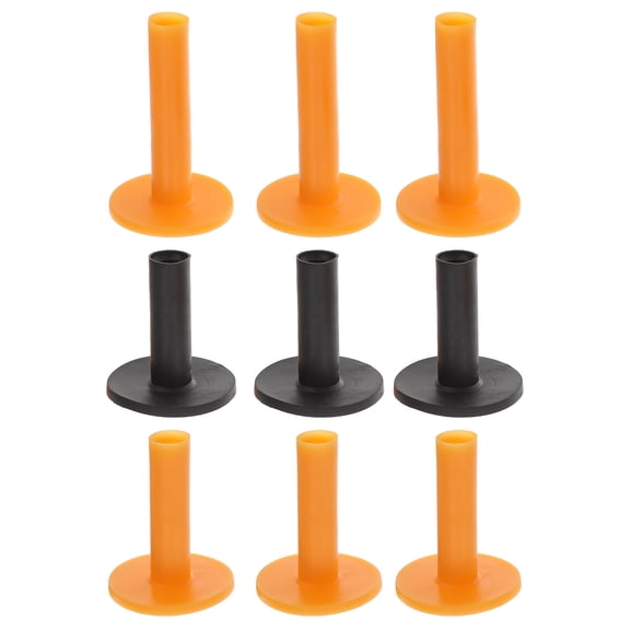 Raindrops 9-Piece Short Golf Tees Set with Practice Mat 5x7CM - Golf Accessories for Driving Range and Course Use