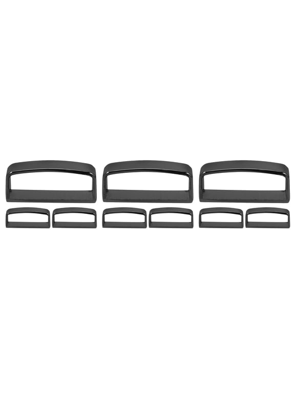 Zinc Alloy Belt Keepers Black for Sewing Fashionable Design Easy to Use 9Pcs