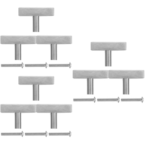 Raindrops 9 pcs  Drawer Knobs Solid Stainless Steel T Bar Cabinet Handle Kitchen Cabinet T Bar Knobs