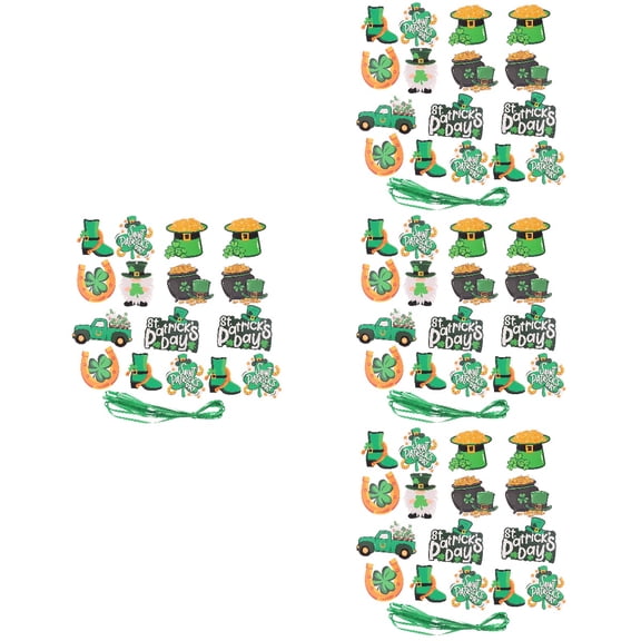 Raindrops 96 pcs Hanging St. Patrick's Decoration St. Patrick's Day Hanging Tags Wall Hanging Ornaments