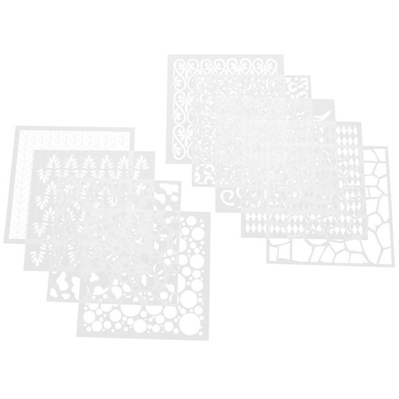 Raindrops 9Pcs Drawing Templates Reusable Spring Stencils Art Stencils Stencils Templates for Drawing