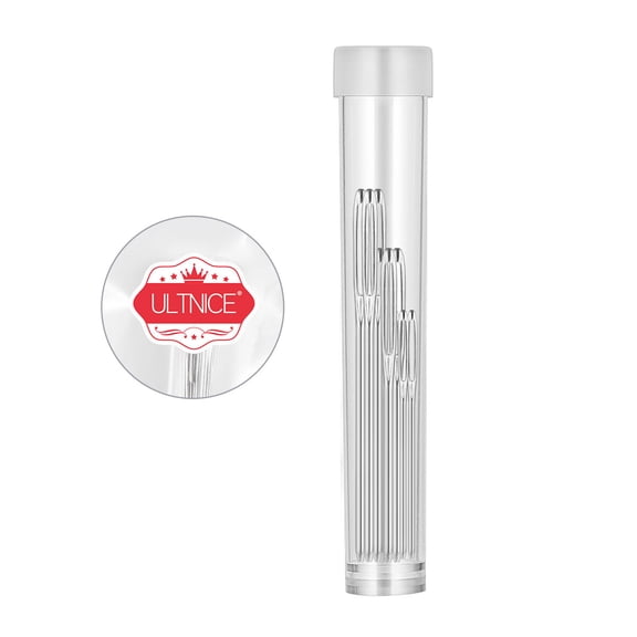 Raindrops 9Pcs Quilting Needles for Knitting Projects with Durable Use and Silver Thick Shaft