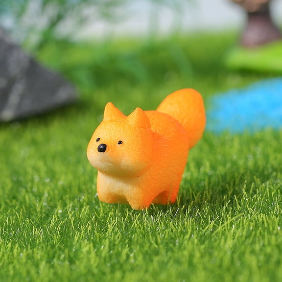 FOMIYES 9Pcs Fox Figurines Assorted Color Resin Animal Decoration for Garden and Dollhouse
