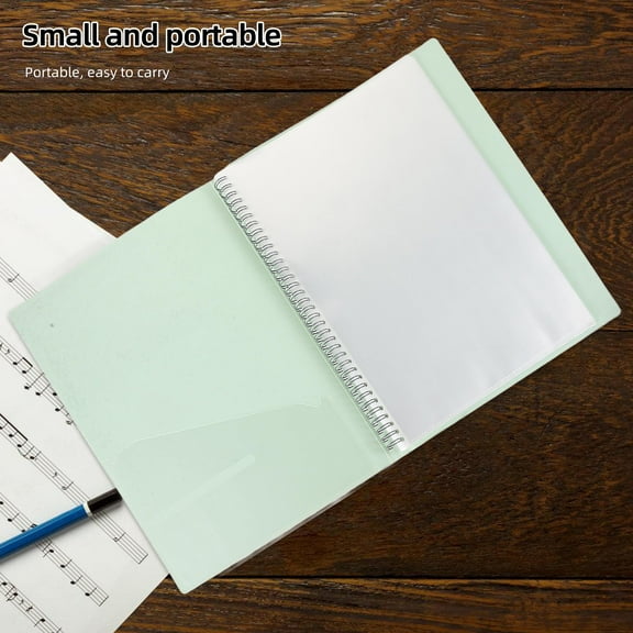 Raindrops A4 Transparent Flip Folder - 2pcs Sheet Music Folders Binder Sleeves Paper Holder File Folders For Musicians And Students