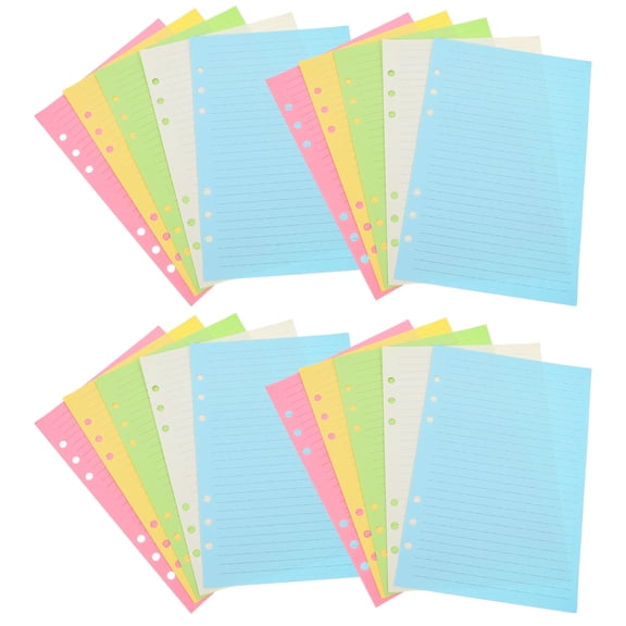 Raindrops A5 Notebook Insert Paper Refills, 50 Sheets for Binder Replacement, Note Taking, Organizing and Daily Use