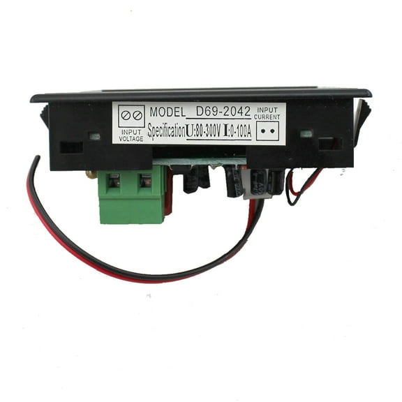 Raindrops AC 80-300V 0-100A LCD Digital Display AC Voltage Current Meter Voltmeter Ammeter (Black)