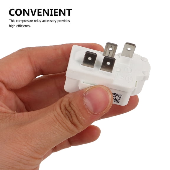 Raindrops Refrigerator Compressor Starter Relay with White PP and Iron, High Efficiency for Enhanced Cooling Performance