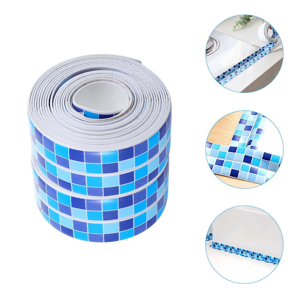 Raindrops Acrylic Caulk Strip for Bathroom and Toilet 125.76x1.49in ...