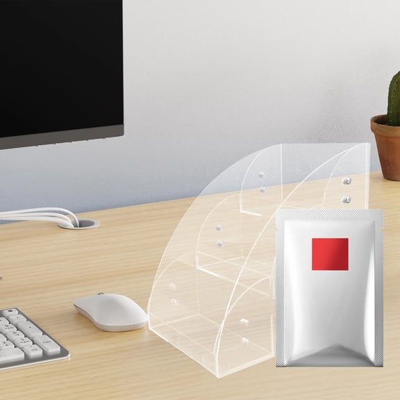 Raindrops Acrylic Makeup Organizer with Multiple Compartments for Vanity, Skincare, and Cosmetic Storage