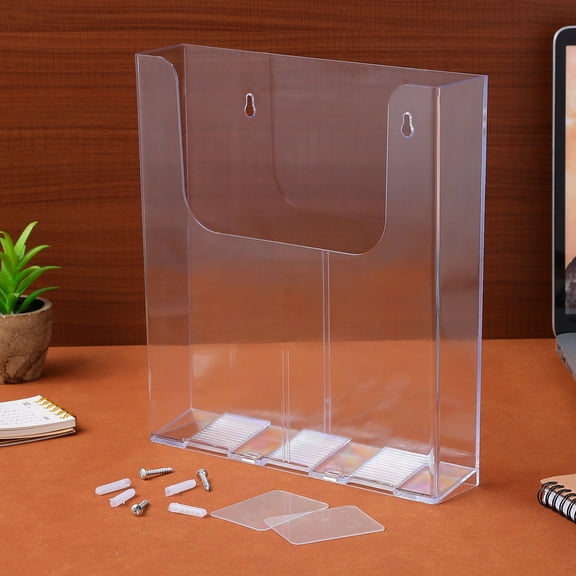 Raindrops Acrylic Document Holder Pamphlet Holder Compact Display Stand Wall Document Organizer Clear File Organizer For Office School Home