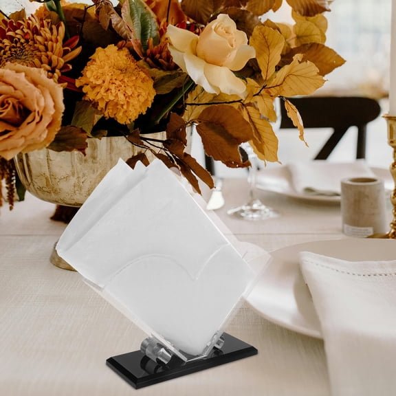 Raindrops Acrylic Napkin Dispenser - Clear Napkin Holder and Freestanding Napkin Holder for Home Kitchen Bathroom Countertop Restaurants