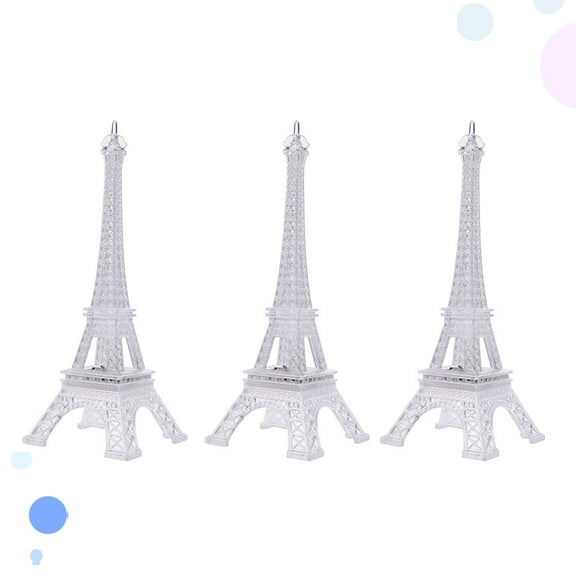 Raindrops Acrylic Tower Night Light Eiffel Tower Night Light 8X19CM White