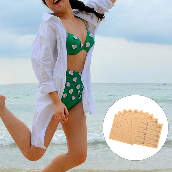 Raindrops Adhesive Protective Swimwear Sticker for Decoration Assorted Color PVC Lightweight and Compact 100pcs