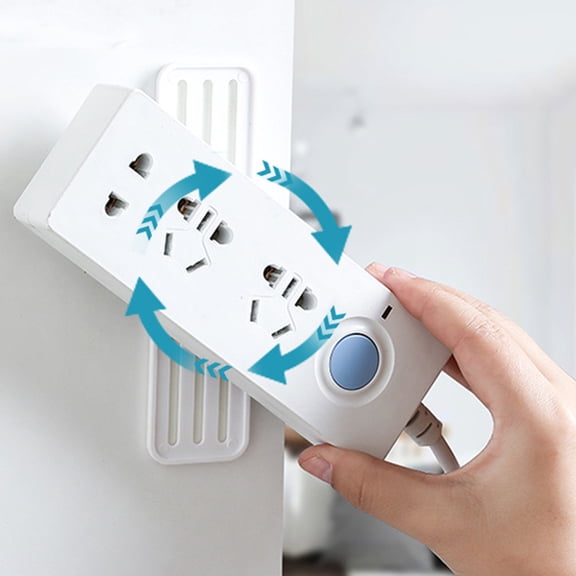 Raindrops Adhesive Socket Hanger Made of PP Material for Easy Storage and Organization White Set of 4