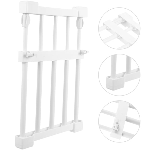 Raindrops Adjustable Closet Rod with Shelf for Home Use Plastic and Carbon Steel White Storage .00 x 10.00 x 5.00
