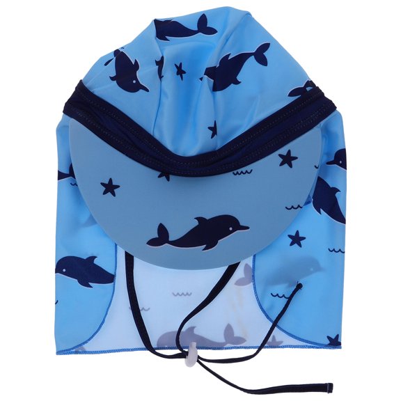 Raindrops Adorable Blue Polyester Kids Sunhat for Outdoor Activities Lightweight Breathable Design 03 Years