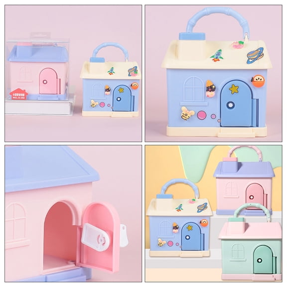 Raindrops Adorable Cartoon House Piggy Bank for Kids Made of Plastic Great for Storage and Decoration