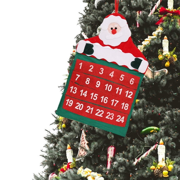Raindrops Adorable Santa Christmas Countdown Calendar for Decoration Made of Non Woven Fabrics Multi Color 12 x 18 inches