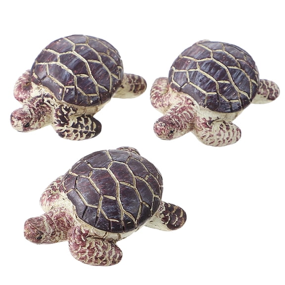 Raindrops Adorable Turtle Figurine for Decor Made of Resin Great for Garden or Indoor Use 3 Pieces