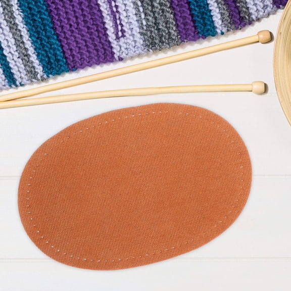 FOMIYES 1Pair Oval Suede Elbow Knee Patches for Jacket Repair Soft Comfortable Fabric Patch