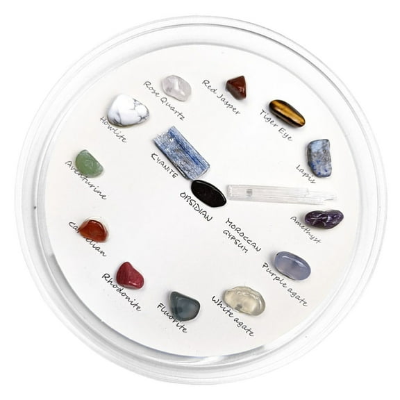 Raindrops Agate Stones Wall Clock Mineral Stone Decor 2pcs for Teaching and Desktop Use