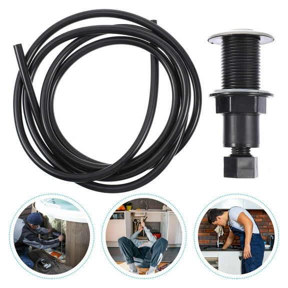 Raindrops Air Activated Push Button Garbage Disposer Unit for Replacement Use Black ABS and Stainless Steel 25mm 1 5m