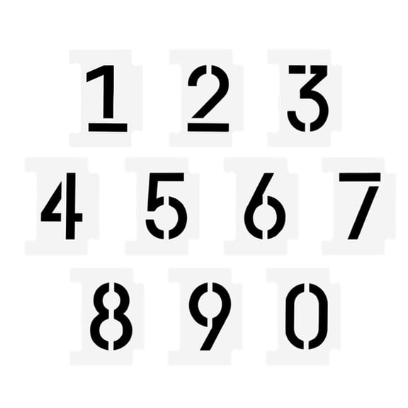 Raindrops Airbrush Stencils Hollow Number Template Reusable Art Templates