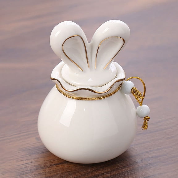 Raindrops Airtight Jar Tea Ceramic Desktop Loose-leaf Container