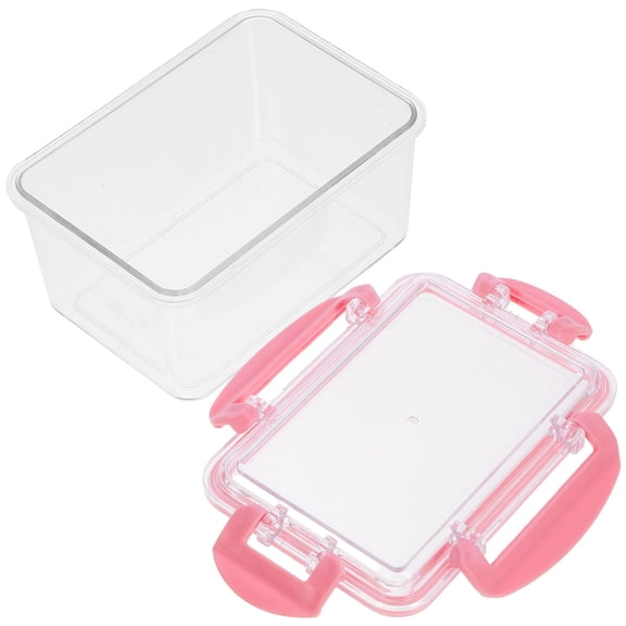 Raindrops Airtight Pink Food Storage Containers for Home Use with Lightweight PP and PC Material, Ideal for Fruits and Vegetables