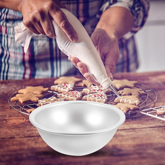 Raindrops Hemisphere Cake Mold Silver Aluminum Nonstick for Home and Kitchen Use