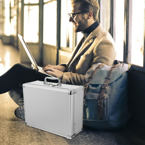 Raindrops Mini Aluminum Tool Box Case with Handle, Portable Travel Storage, 36x28x15CM Hand Case