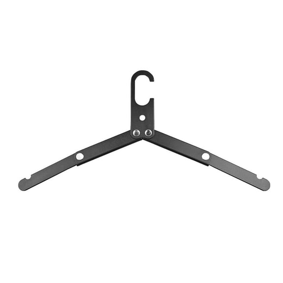 Raindrops Aluminum Folding Travel Hanger for Clothes - Space Saving, Black