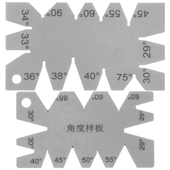 Raindrops Angle Ruler 2Pcs Stainless Steel Woodworking Measure Tool 2.36X1.18X0.20in