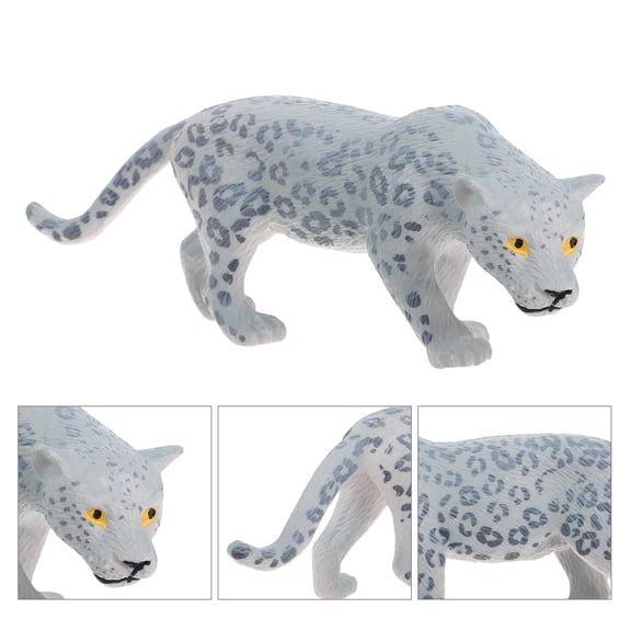 Raindrops Cheetah Figurine Snow Leopard Figurine Multi PVC 1Pack Table Top Ornament