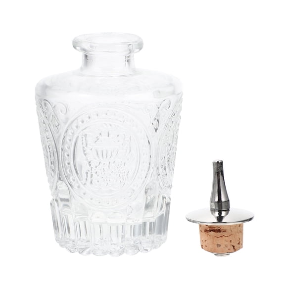 USHOBE Corked Glass Bottle Transparent For Restaurant 1Pcs 5.1x2.8in