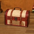 thumbnail image 1 of Raindrops Antique Treasure Chest for Storage Made of Timber Brown Color Adds to Home Decor Perfect for Living Rooms 12.5x8.5x6 Inches, 1 of 8